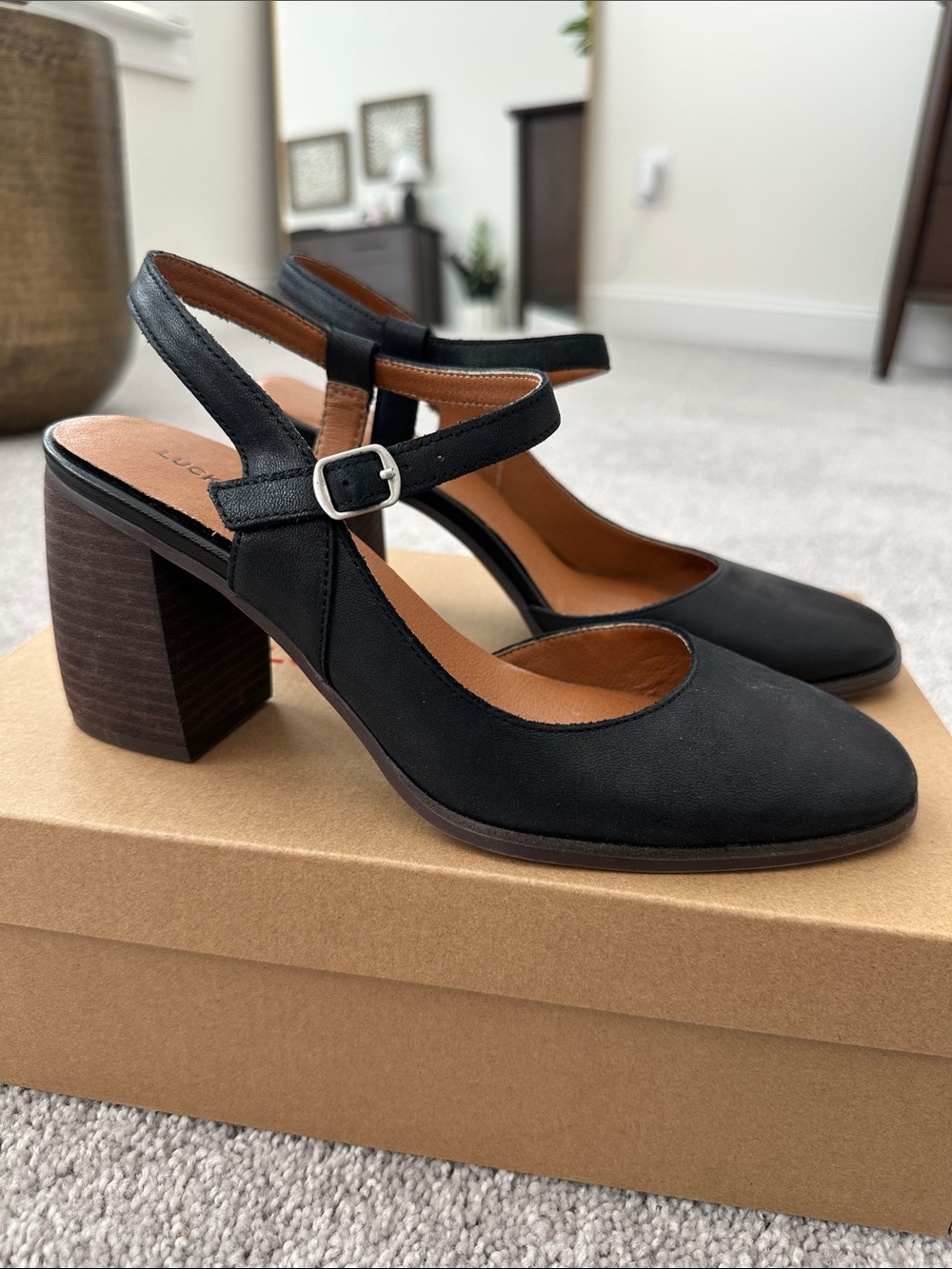 Lucky Brand Black Dress Winter Haze Heels